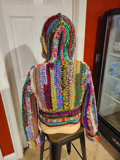 Scrap Yarn Hooded Sweater