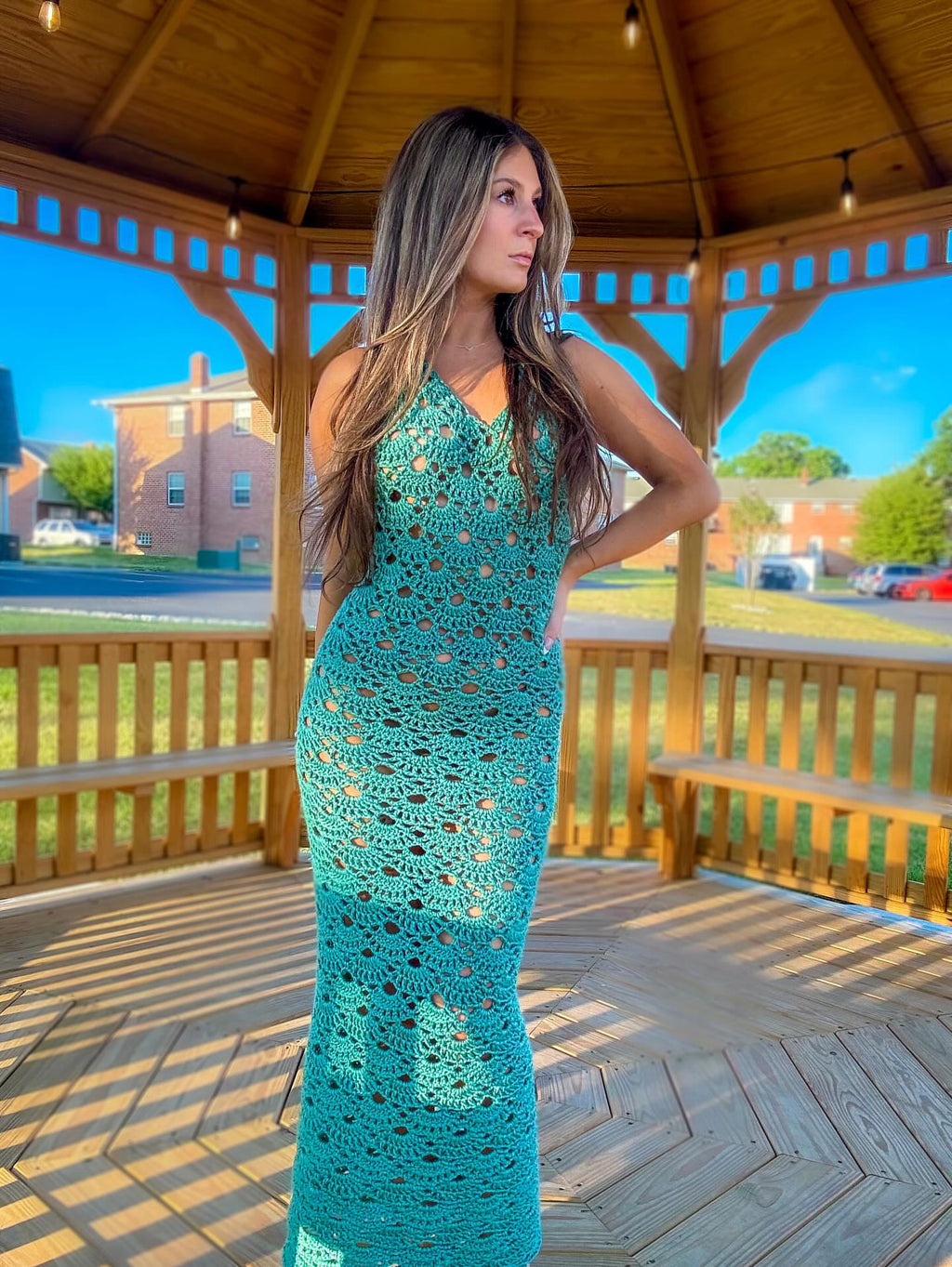 Crocheted Long Dress
